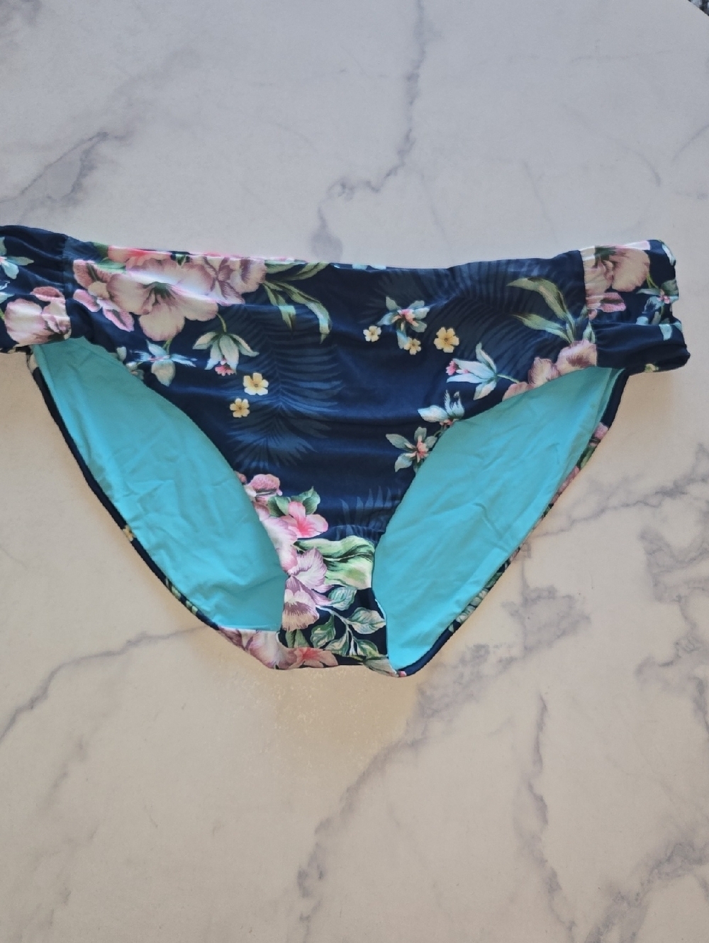 Becca Navy Multi Costa Rica Printed Hipster Swim Bottom Beach Size 3X 22-24 NWT - Picture 4 of 9